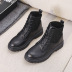 all-match lace-up flat-bottom short boots  NSNL30454