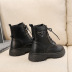 plus velvet flat lace-up ankle boots NSNL30455