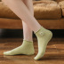 pure color embroidery invisible socks  NSFN30483