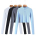 half zipper long-sleeved casual fashion simple bottoming shirt NSLD30538