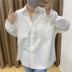 fashion simple solid color mid-length shirt  NSLD30541