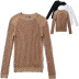 Fashion three-dimensional jacquard round neck sweater top  NSLD30552