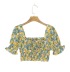 floral puff sleeve chiffon shirt   NSLD30564