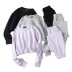 Round Neck Sweater High Waist Fleece Pants Set  NSLD30580