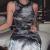 fashion printed sleeveless dress  NSFD30657