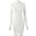 long-sleeved hooded slim dress NSFD30672