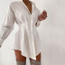 long sleeve slim shirt dress NSFD30688