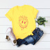 fashion smiley print short-sleeved T-shirt NSSN30849