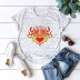 blazing love print short-sleeved T-shirt NSSN30851