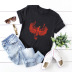 fire dragon print short sleeve T-shirt NSSN30853