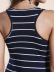 striped sleeveless fashionable sexy beach dress  NSOY30914
