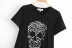 round neck short sleeve flocking print T-shirt  NSAM30920