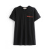 camiseta negra de manga corta con estampado de letras NSAM30949