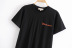 short-sleeved black letter printed T-shirt NSAM30949
