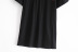 camiseta negra de manga corta con estampado de letras NSAM30949