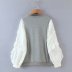 fake two-piece flower sleeve stitching sweatershirt NSAM30957