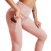 pantalones de yoga de fitness deportivos de doble cara de cintura alta NSLX30966
