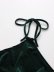 bowknot velvet sling lace halter split dress  NSAM31107
