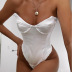 open back chest wrap one-piece bodysuit NSFD31214