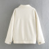 lapel single-breasted pocket woolen top NSHS31217