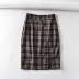 slim plaid split skirt NSHS31219