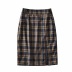 slim plaid split skirt NSHS31219