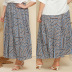 Large Size Geometric Print Pleated Skirt NSJR31227