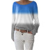 autumn new top loose tie-dye gradient color long-sleeved t-shirt  NSLZ31243