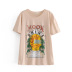 new round neck short-sleeved moonlight print T-shirt  NSAM31289