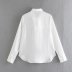 simple tie knot white chiffon shirt  NSAM31300
