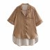 loose short sleeve pajama style blouse  NSAM31302