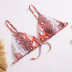 sexy tie-dye printed hollow lace split swimsuit NSHL31353