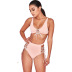 sexy high waist solid color split swimsuit  NSHL31376