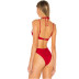 solid color sexy backless drawstring split swimsuit NSHL31394