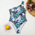 sexy print gathered fashion one-piece swimsuit NSHL31403