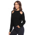 sexy loophole round neck knit sweater NSYH31404