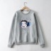 velvet printed pullover warm sweater NSHS31423