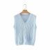 Twisted knitted sleeveless vest  NSHS31463
