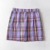 pocket single-breasted plaid skirt NSHS31511
