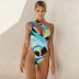 sexy hollow tight high waist one-piece swimsuit NSHL31557