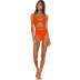 conservative solid color one-piece swimwear   NSHL31558