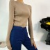 solid color round neck knitted jumpsuit NSAC31683