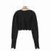 asymmetrical solid color sweater  NSAM31758