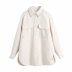lapel big pockets beaded shirt-style jacket  NSAM31762