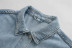 chest pocket decoration loose stitching denim jacket  NSLD31764