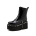 thick-soled black boots NSCA31794