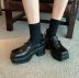 square toe retro platform small leather shoes NSCA31797