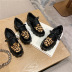 retro carved leather lace-up thick-soled loafers  NSCA31803