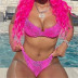 nuevo bikini de anillo de acero rosa NSHL31810