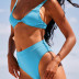 sexy high waist solid color double-sided split swimsuit NSHL31821